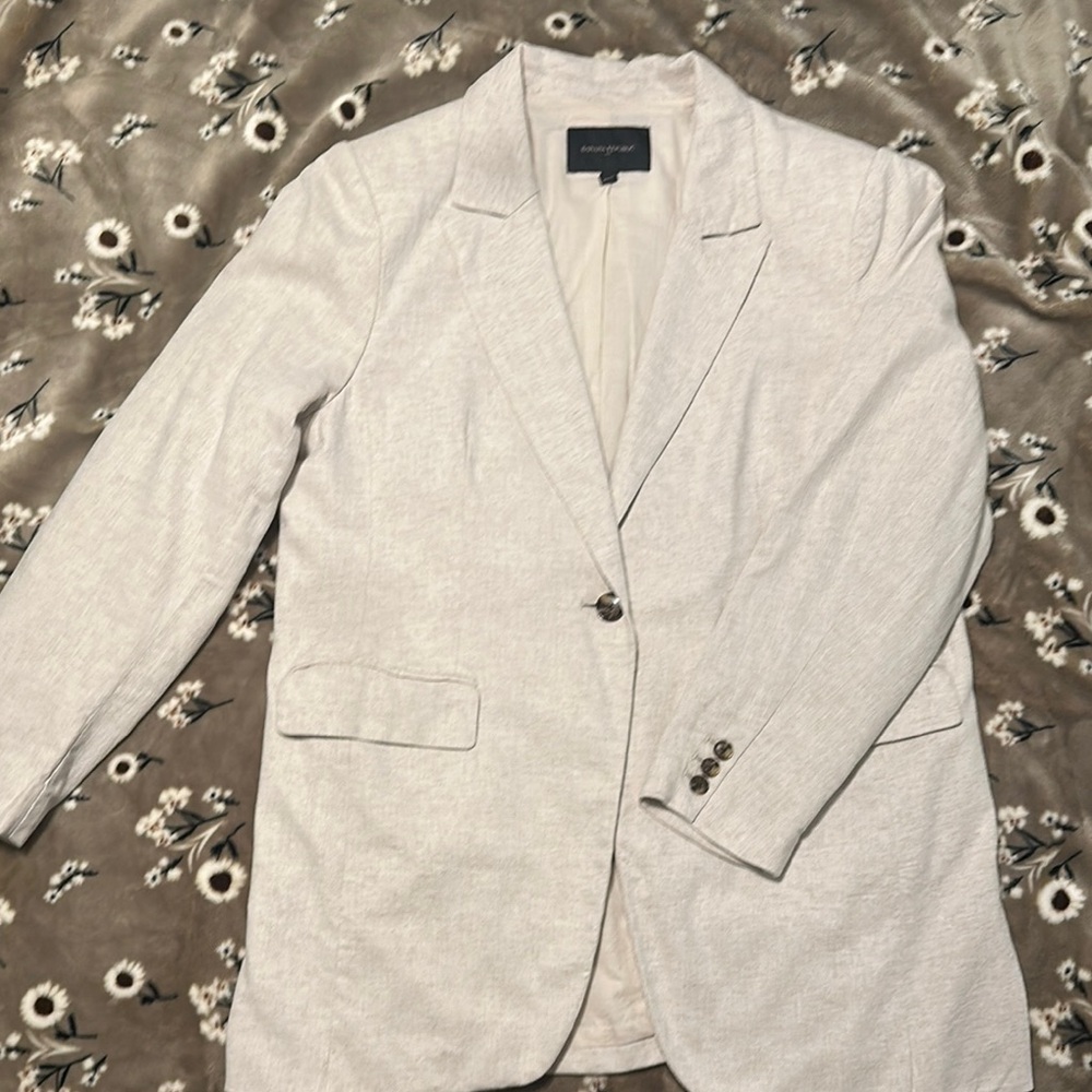 Banana Republic White Blazer Lightweight Suit Jacket
